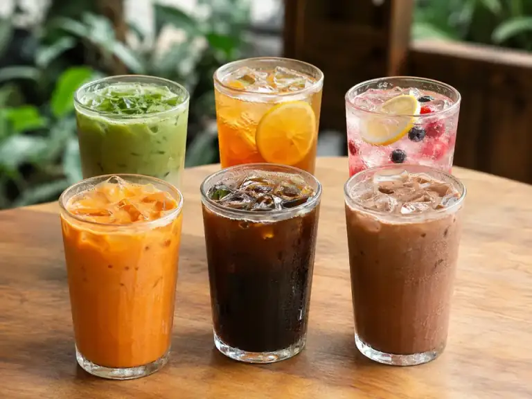ภาพประกอบเครื่องดื่มที่ใช้ในร้านทดลองร้านคล่อง