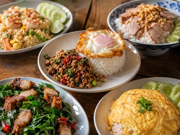 ภาพประกอบอาหารตามสั่งที่ใช้ในร้านทดลองร้านคล่อง