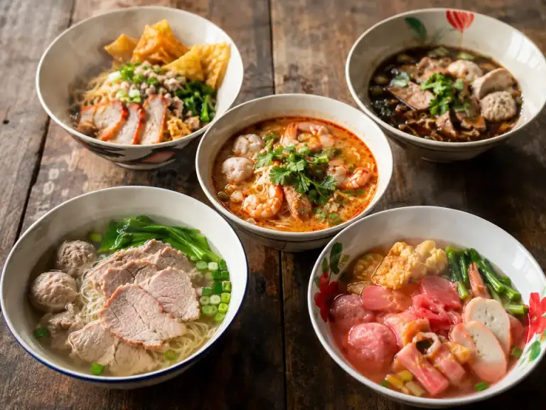 ภาพประกอบก๋วยเตี๋ยวที่ใช้ในร้านทดลองร้านคล่อง